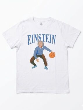 Einstein Basketball Graphic Short-Sleeve Tee - White
